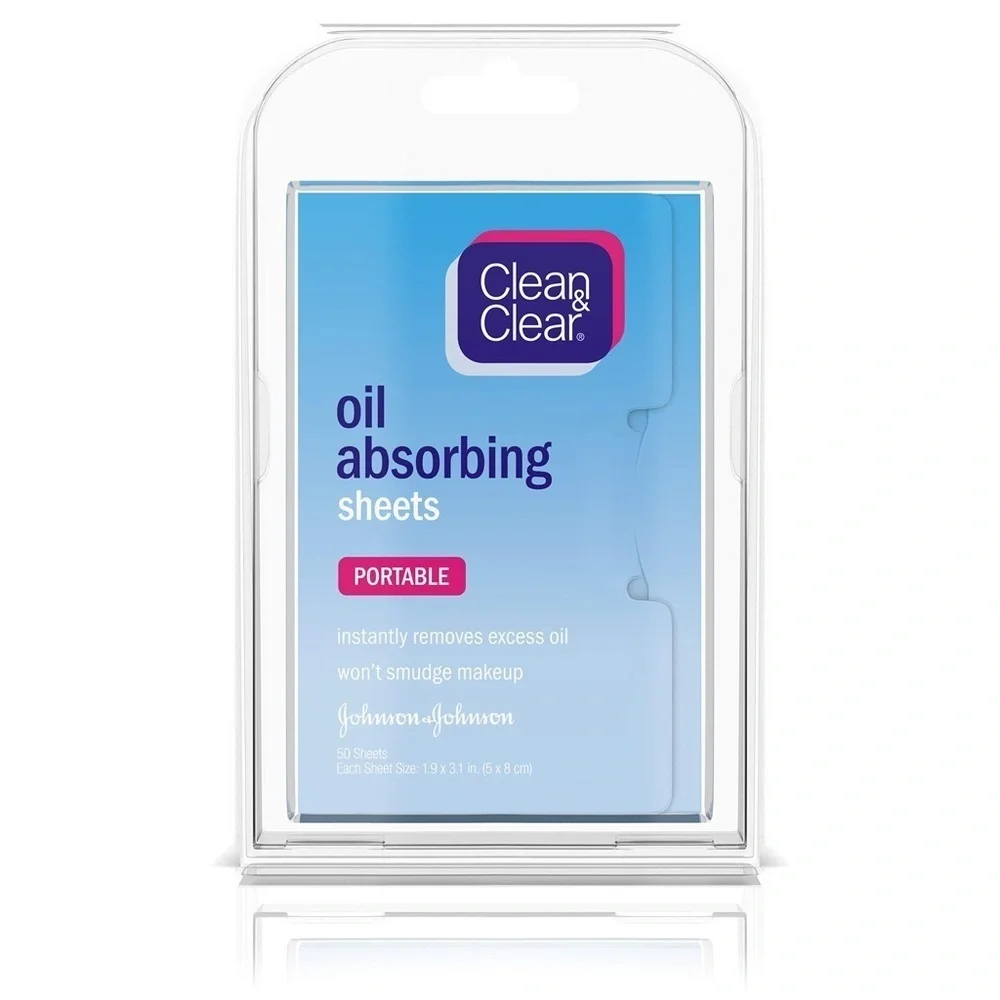 Clean and Clear Oil Absorbing Sheets 50 Sheet Pack